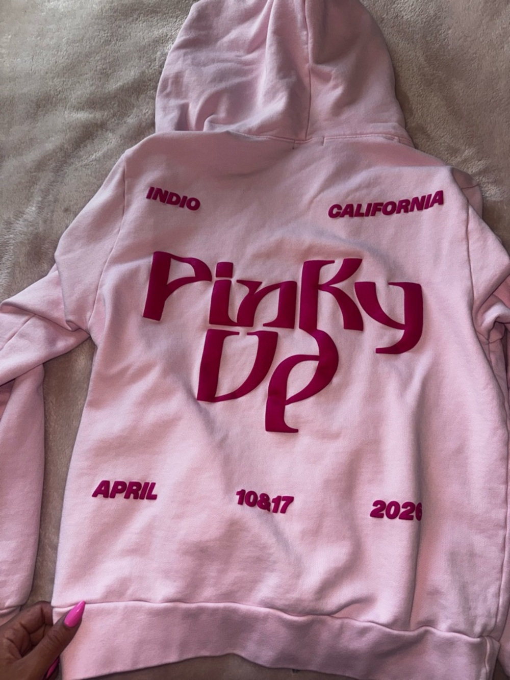 Katseye Coachella Pinky Up Merch Zip Up Hoodie